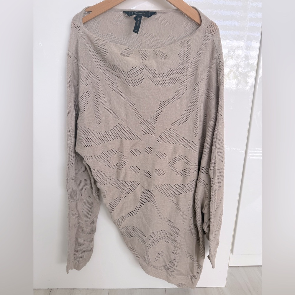 BCBGMAXAZRIA Slouchy Sweater 55% silk 45% cotton